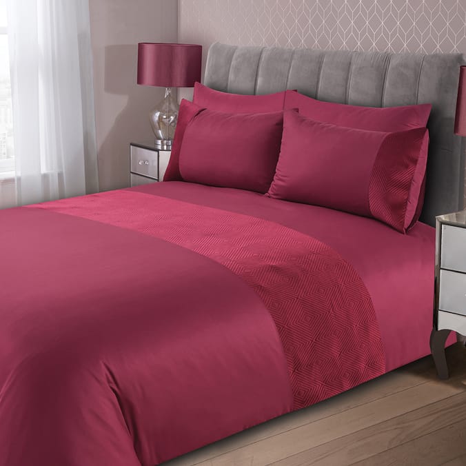 Home Collections Pinsonic Velvet Duvet Set Mulberry, fushia, rose