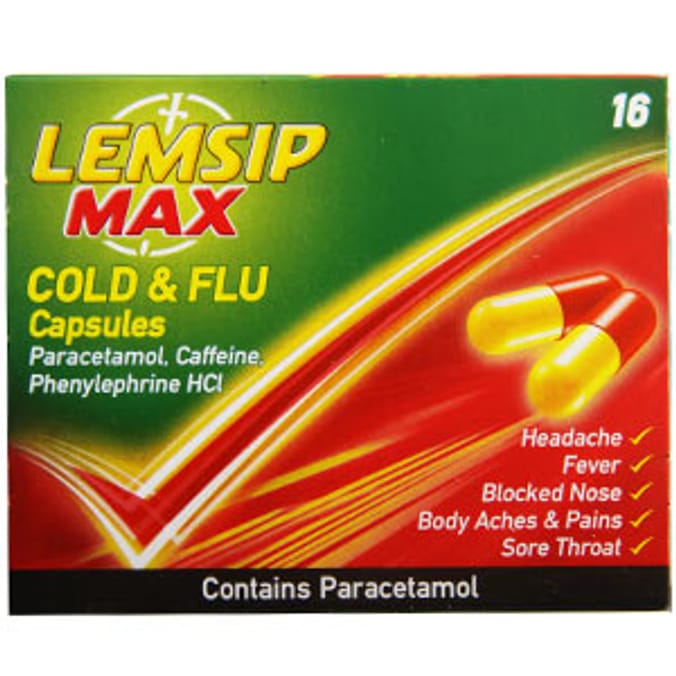 Lemsip Max Cold & Flu 16 Capsules