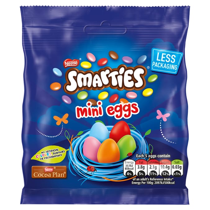 Nestle Smarties Mini Eggs (12 x 80g Bags)