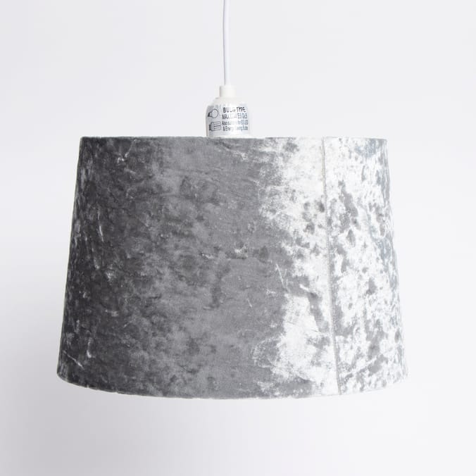 Grey deals velvet lampshades