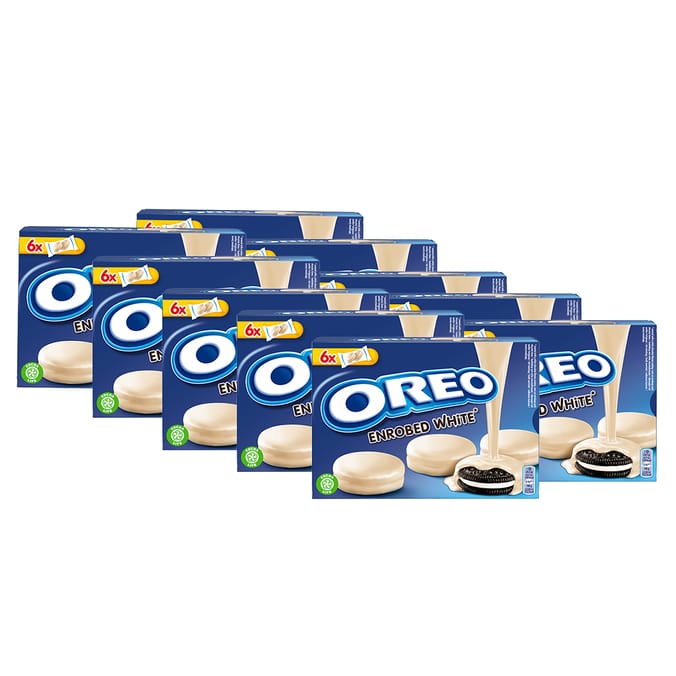 Oreo Enrobed White Sandwich Biscuits (Case of 10 x 246g Pack), oreo