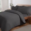 Sleepdown Jersey Melange Luxuriously Soft Charcoal Duvet Set