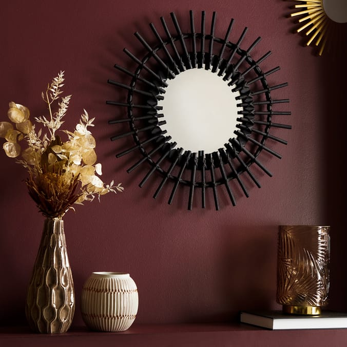 Ports of Call Jeff Banks Black Wall Mirror, Wall Mirror, Mirror, Home