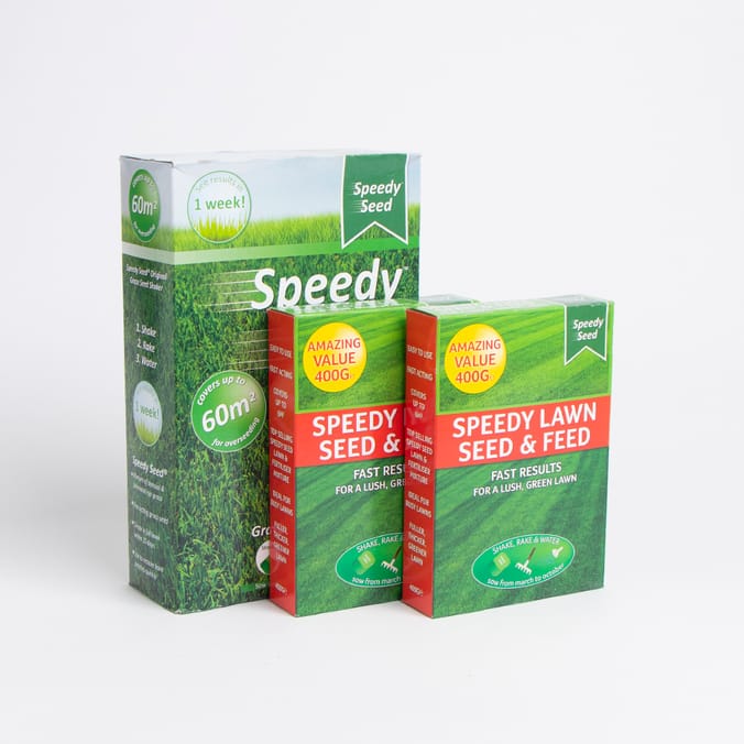 Speedy Seed Original & Speedy Lawn Seed & Feed Kit, grass, fertiliser, fertilizer, organic