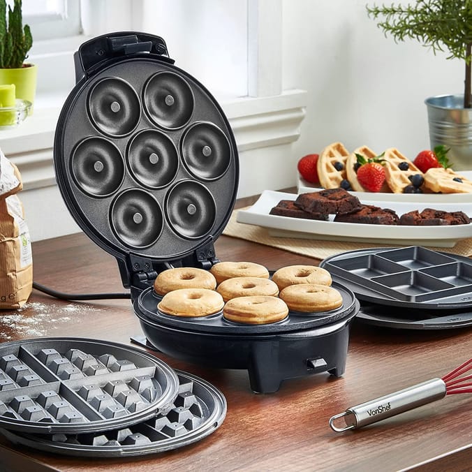 3-In-1 Multifunction Countertop Mini Cupcake Donut & Waffle Maker