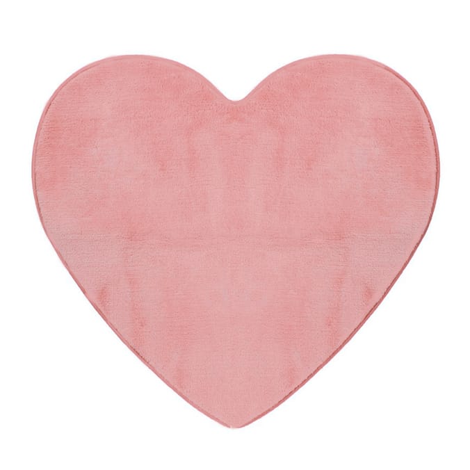 My Little Home Pink Heart Rug Home Bargains