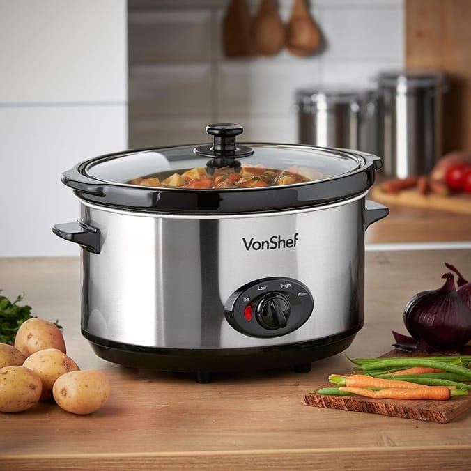 Vonshef 6.5 Liter 220 volts Crockpot Slow Cooker electric 220 240