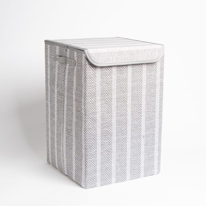 Home Expressions Collapsible Laundry Baskets, Color: Grey White