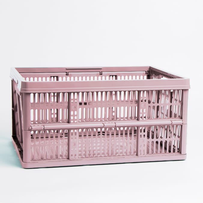 Pink folding crate sale