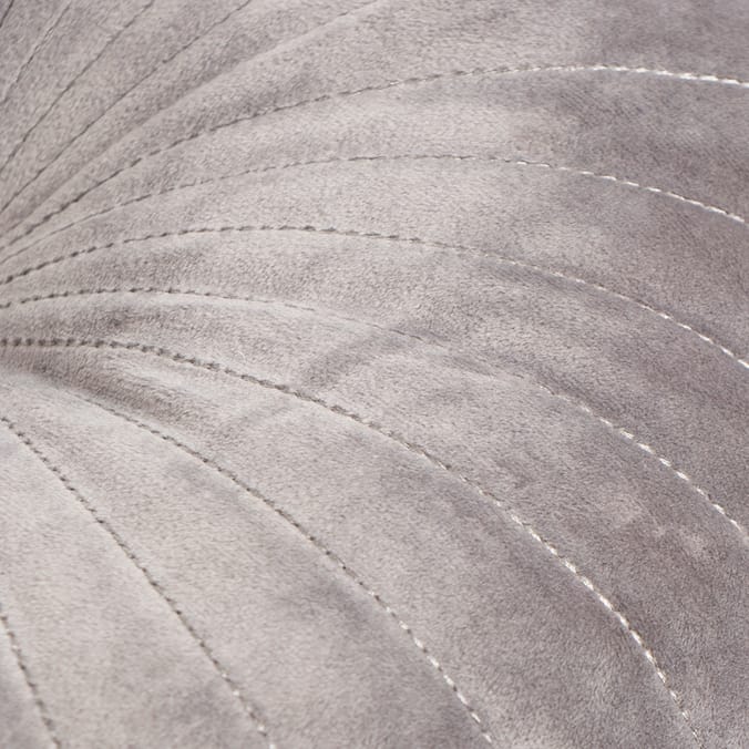 Home Collections: Round Velvet Cushion - Grey