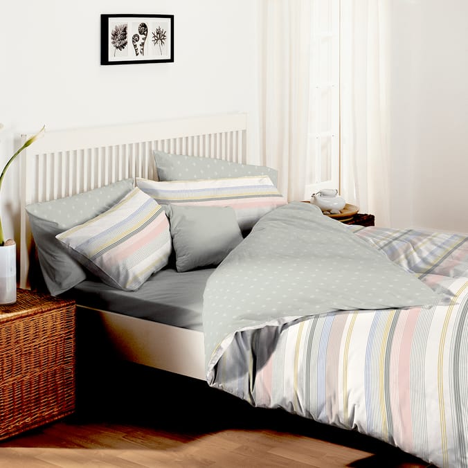 Home Collections: Multi Stripe Non-Iron Duvet Set