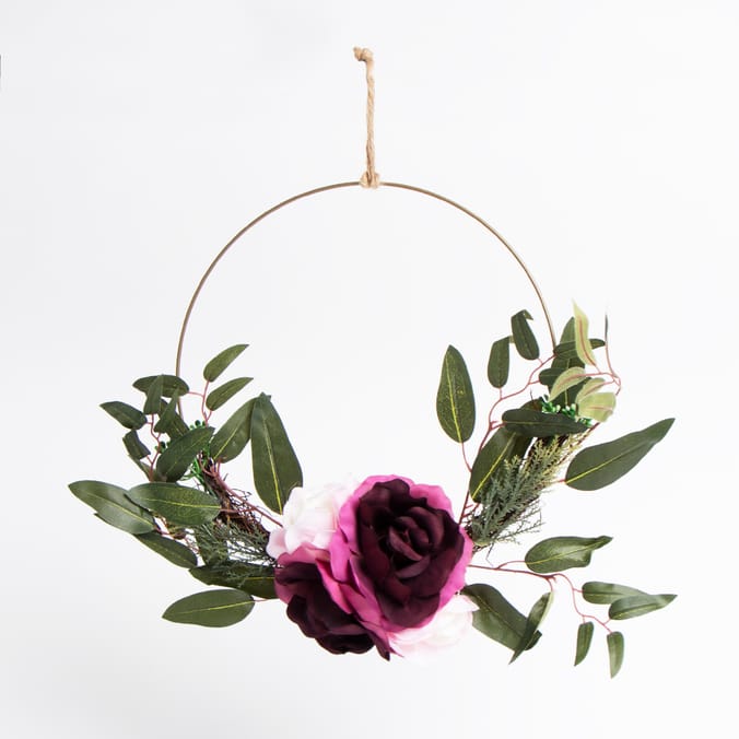 Home Collections Hanging Artificial Flower Loop, wreath, wreathes