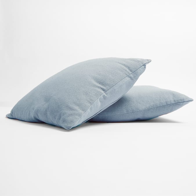 The Outdoor Living Collection: 2 Cotton Cushions - Blue