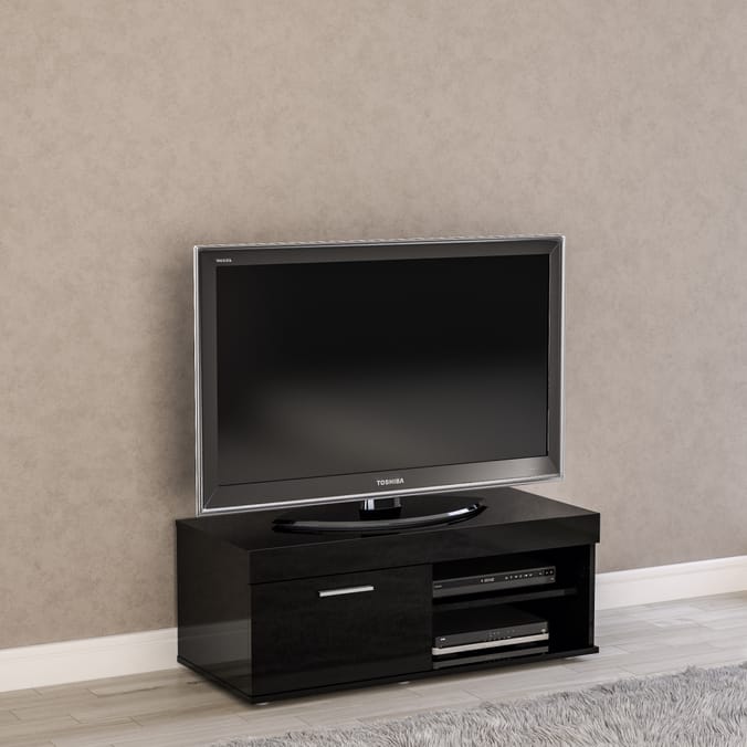 Birlea Edgeware Small TV Unit Black, tv's tvs units television stands