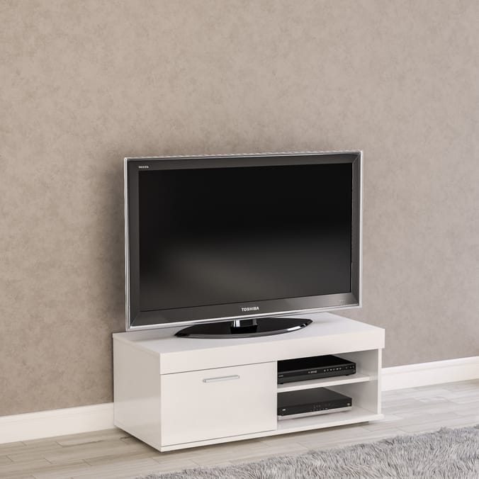 Birlea Edgeware Small TV Unit White, tv's tvs units television stands