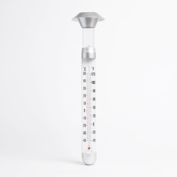 Grundig Solar LED Light with Thermometer Home Bargains