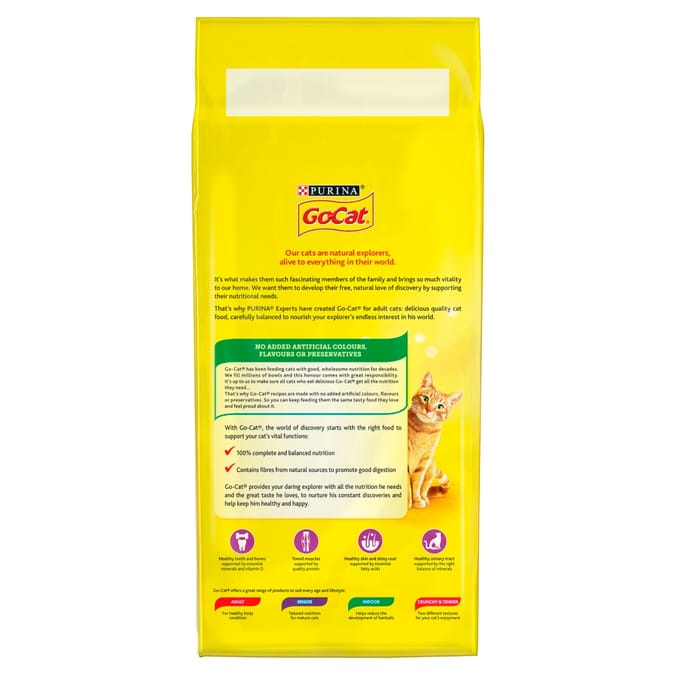 GOCAT with Chicken and Duck Dry Cat Food (4 x 2kg Bag), cat foods pets