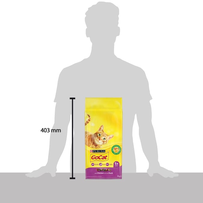 GO-CAT with Chicken and Duck Dry Cat Food (4 x 2kg Bag)