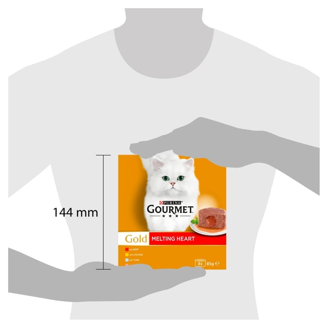 Gourmet Gold Cat Food Melting Heart Meat and Fish (24 x 85g), cats