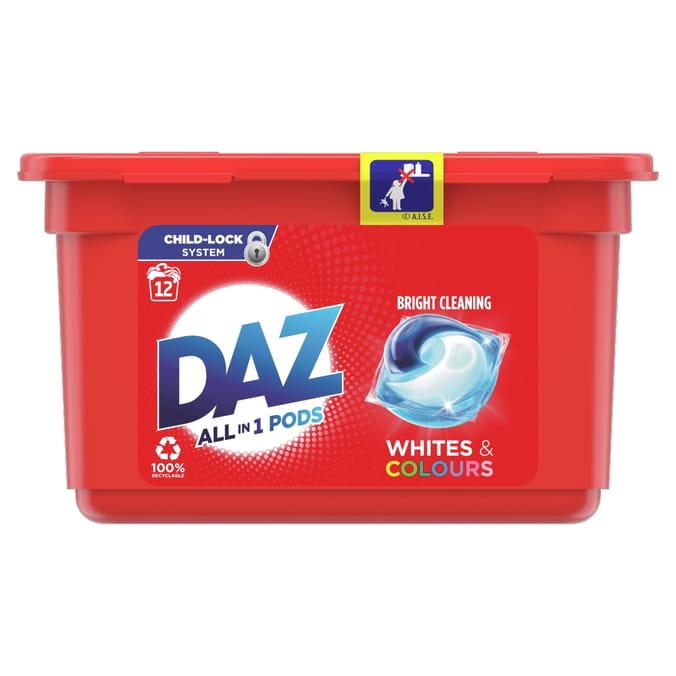 Daz ALL-in-1 PODs Washing Liquid Capsules Whites & Colours 36 Washes