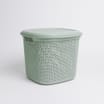 Diamond Hinge Lid Basket Mint Green