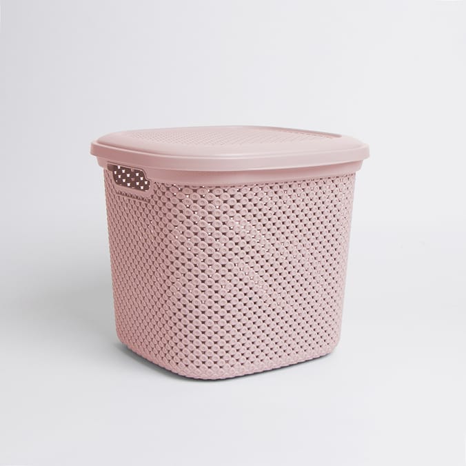 Diamond Hinge Lid Basket, decor, home, store, storage, basket, baskets