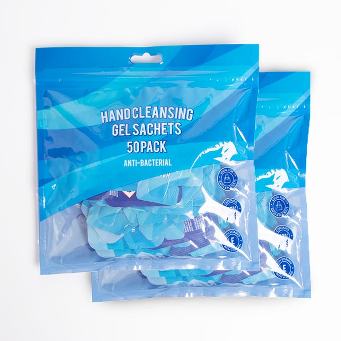 Hand Cleansing AntiBacterial Gel Sachets (2 x 50 Pack), hand gels