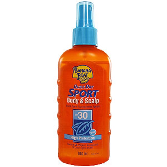 Banana Boat Quick Dry Sport SPF 30 180ml Spray Home Bargains