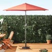 VonHaus 2.7M Steel Powder Coated UV30+ Crank & Tilt Parasol: Burnt Orange