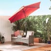 VonHaus 2.7M Steel Powder Coated UV30+ Crank & Tilt Parasol: Burnt Orange