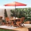 VonHaus 2.7M Steel Powder Coated UV30+ Crank & Tilt Parasol: Burnt Orange