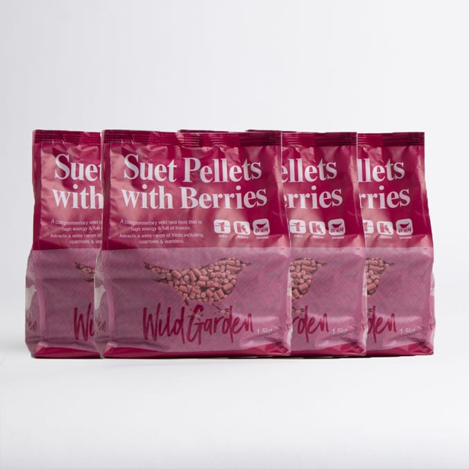 Wild Garden Suet Pellets with Berries (Case of 4 x 1.5kg), seed, seeds