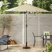 VonHaus 2.7M Steel Powder Coated UV30+ Crank & Tilt Parasol: Ivory/Cream