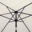 VonHaus 2.7M Steel Powder Coated UV30+ Crank & Tilt Parasol: Ivory/Cream