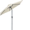 VonHaus 2.7M Steel Powder Coated UV30+ Crank & Tilt Parasol: Ivory/Cream