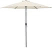 VonHaus 2.7M Steel Powder Coated UV30+ Crank & Tilt Parasol: Ivory/Cream