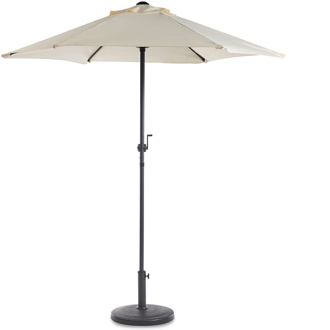 VonHaus 12Kg Round Heavy Duty Concrete Parasol Base Classic Black