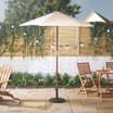 VonHaus Round Heavy Duty 9kg Patterned Parasol Base: Brushed Bronze