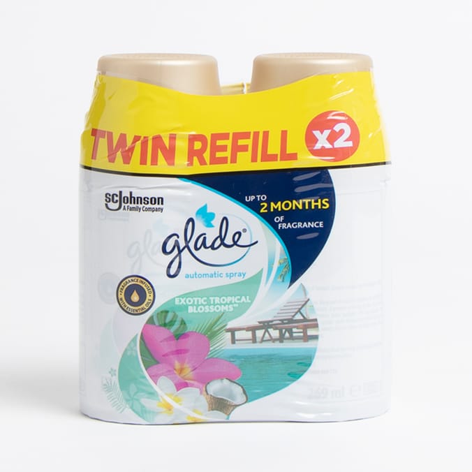 Glade Automatic Spray Air Freshener Twin Refill Exotic Tropical