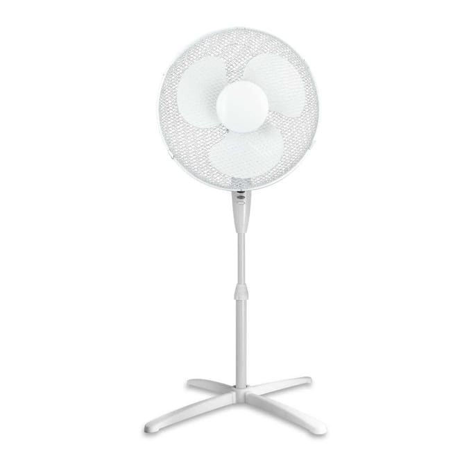 Status 16" Oscillating Stand Fan White, fans, oscillating, moving