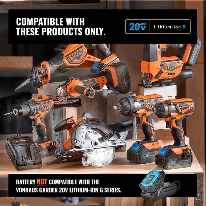 VonHaus Cordless Circular Saw with 3.0Ah Li-ion 20V MAX Battery