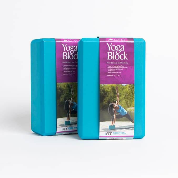 Lotus Yoga Blocks (Case of 2), fitness, health, wellbeing, exercise
