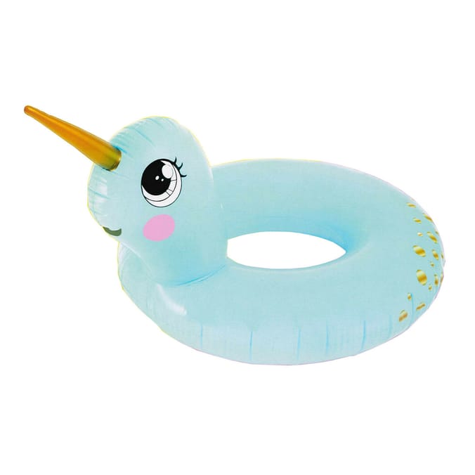 Summertastic Inflatable Swim Ring Narwhal, summer, swimming, holiday