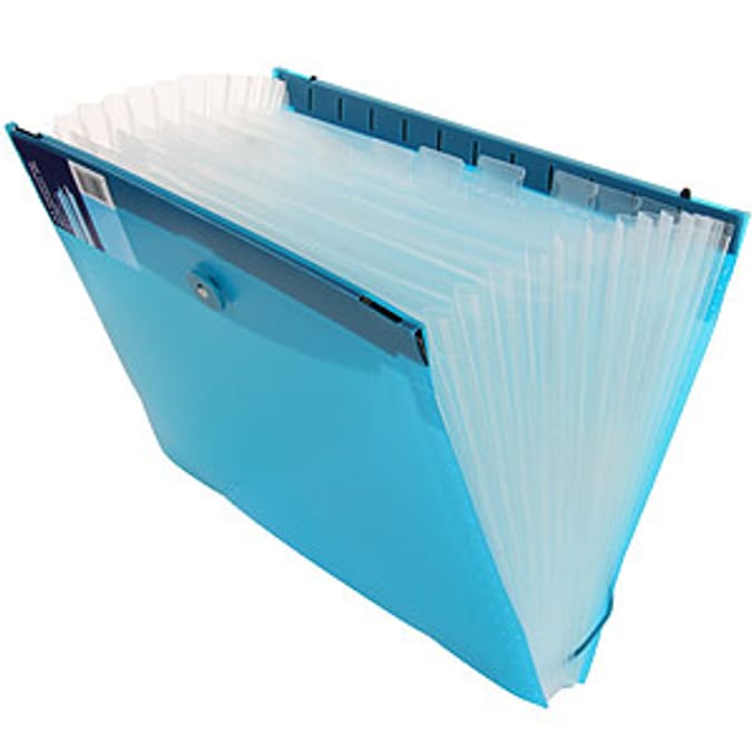 A4 Expanding Suspension File Teal Home Bargains