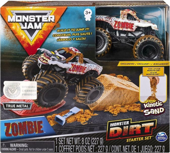 Monster Jam Truck Dirt Refill Kinetic Sand Spinmaster Lot Of 2, 5 Oz Each  NEW