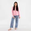 Sleep in Ladies Pyjamas - Pink & Blue Check