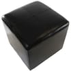 Black Faux Leather Foot Stool