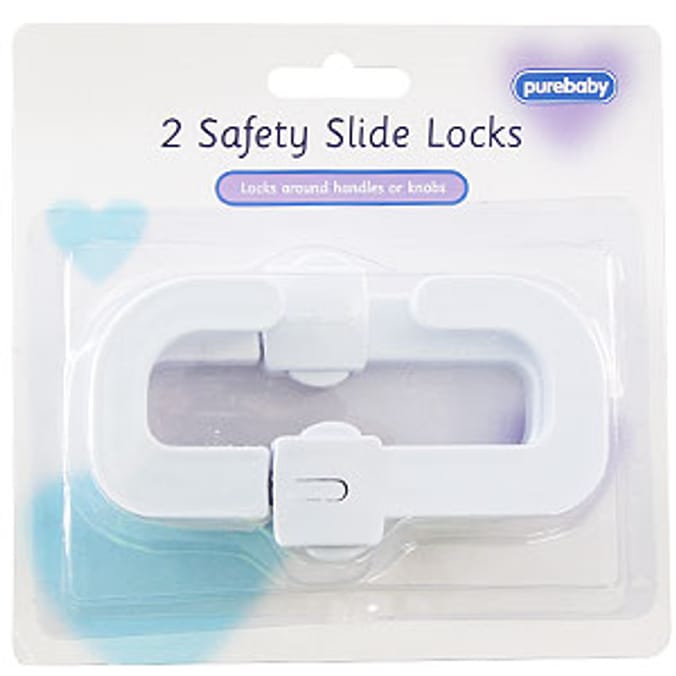 Pure Baby 2 Safety Slide Locks Home Bargains