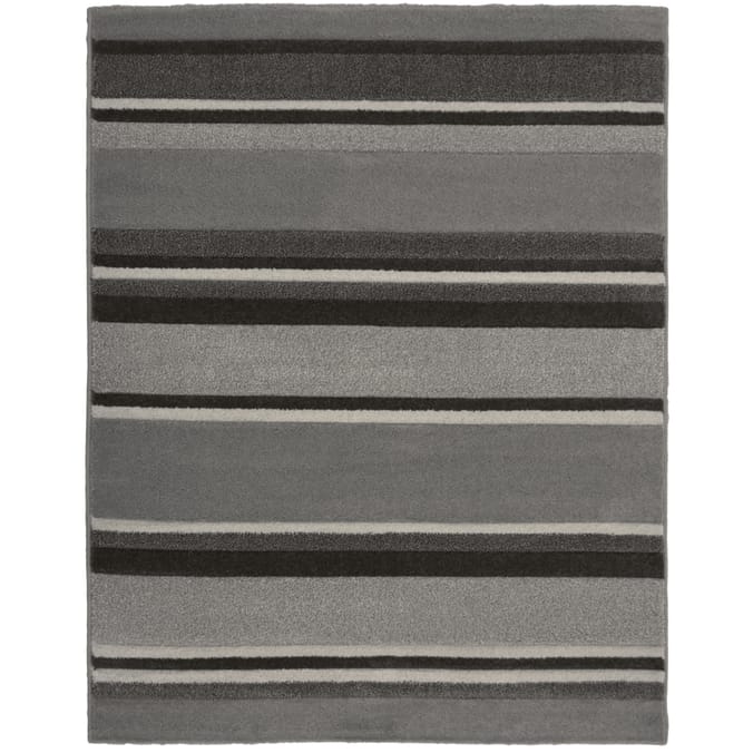 Carved Stripe Grey Rug 160 x 230cm