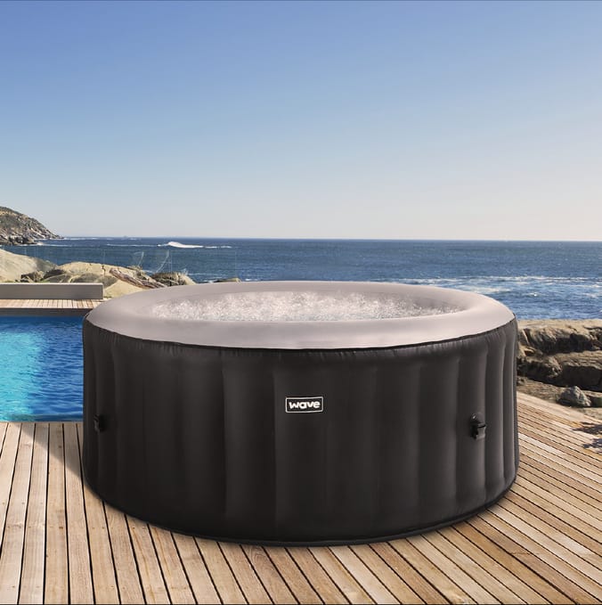 Wave Spa Atlantic Black Inflatable Hot Tub (24 Person), hot tubs pools
